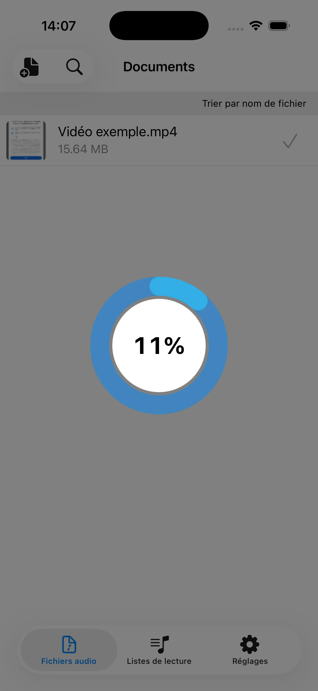 Progression de la conversion