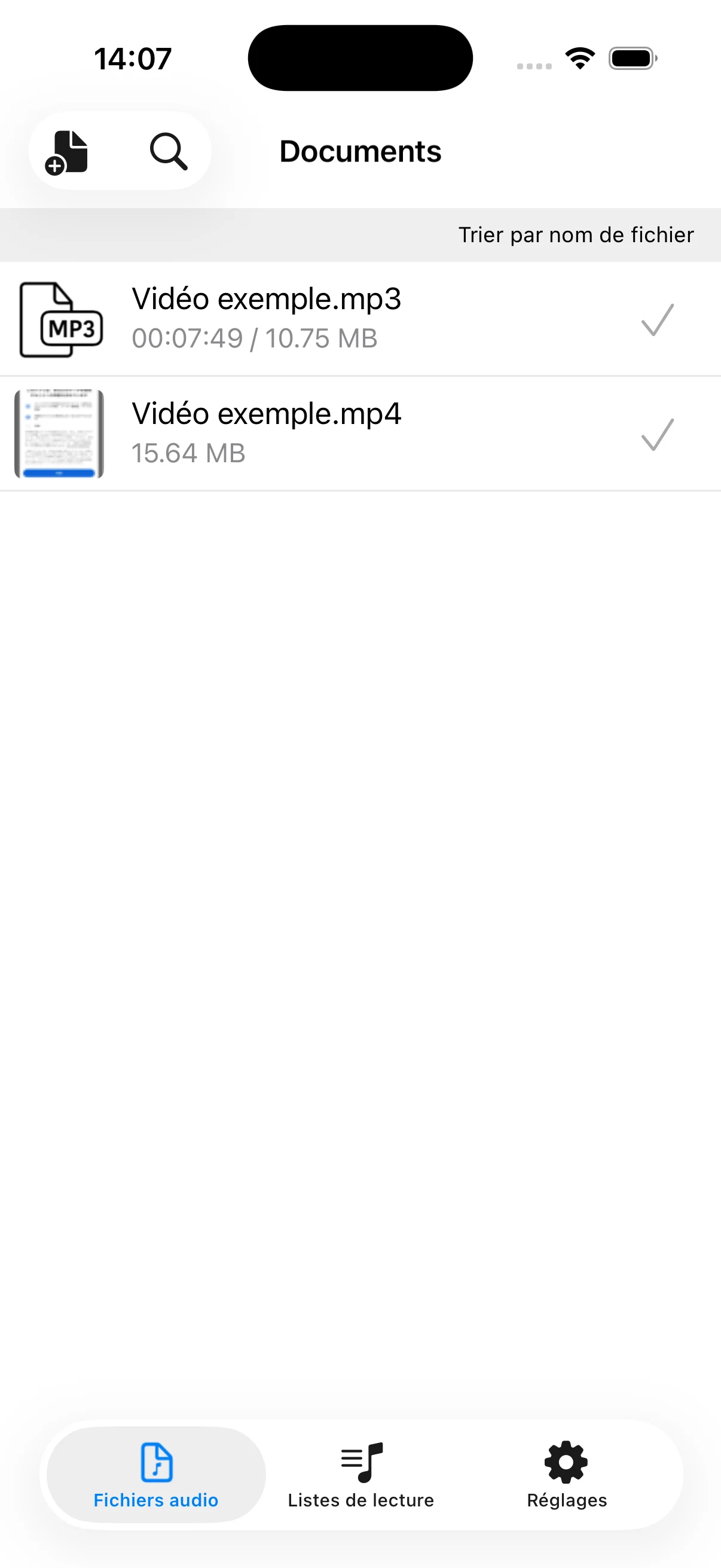 MP3 créé après conversion