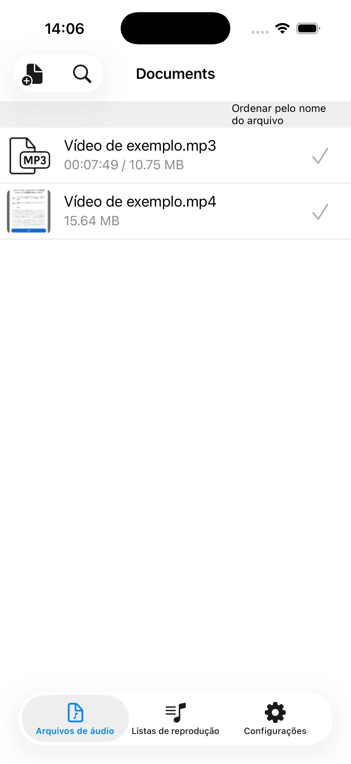 MP3 criado após a conversão
