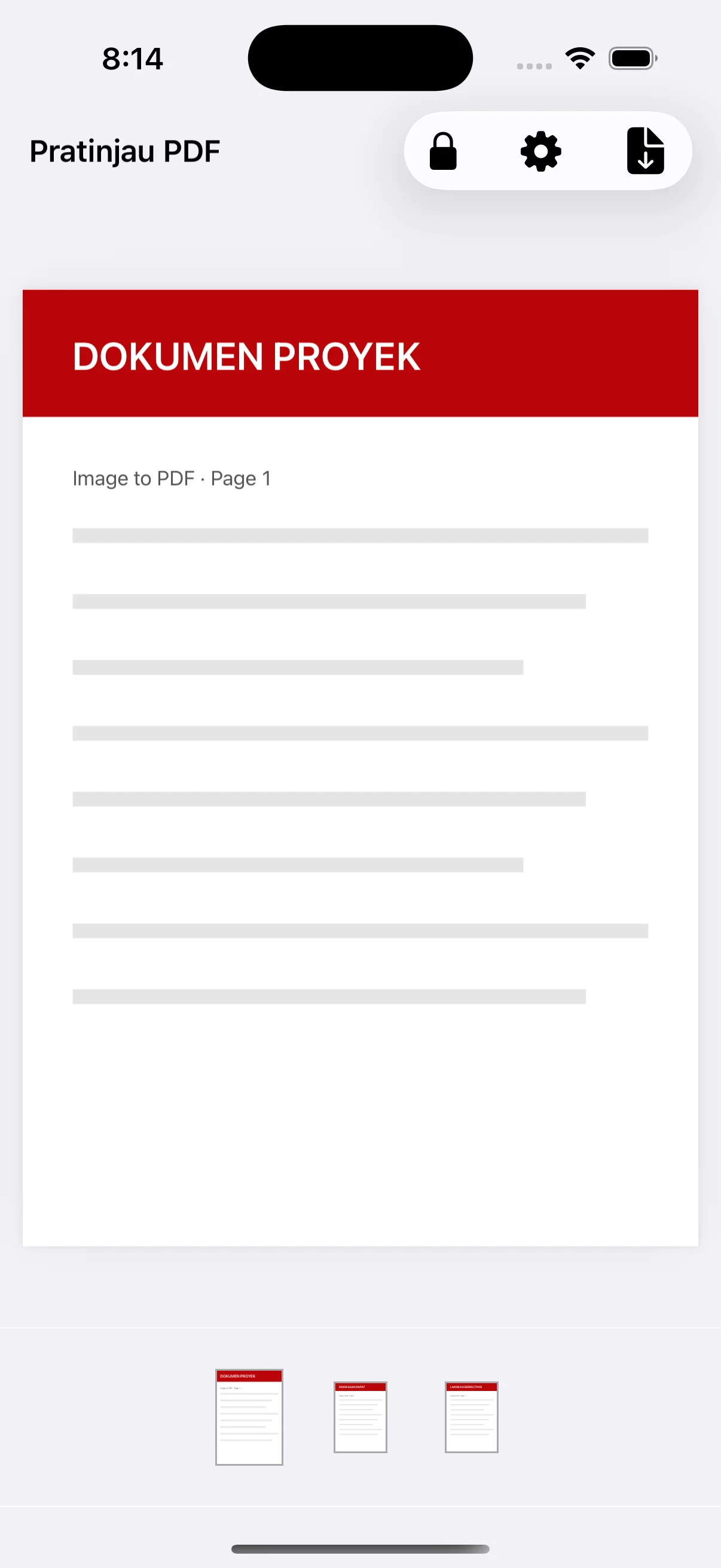 Pratinjau PDF tiga halaman