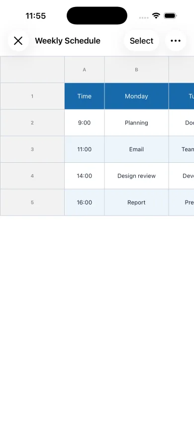 How to create schedules and shift tables